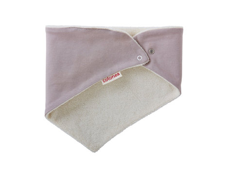 Bio Wendehalstuch für Babys mit Frottee mit Druckknöpfen in Sand