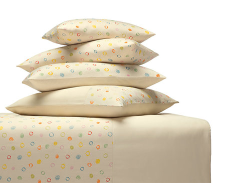 Kollektion Kinderbettwäsche Edel-Biber aus Bio Baumwolle mit bunten Kreisen
