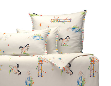 Gesamtkollektion Kinderbettwäsche auf dem Lande aus Bio Satin