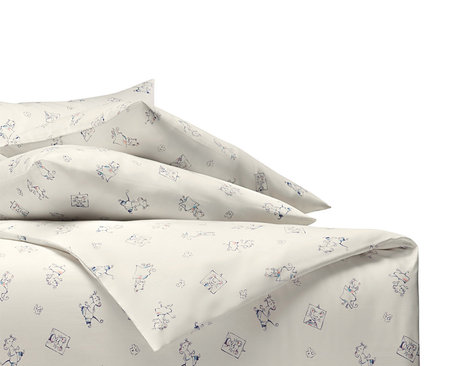 Kollektion Satin Kinderbettwäsche mit Leon und Mia Design aus Bio Baumwolle