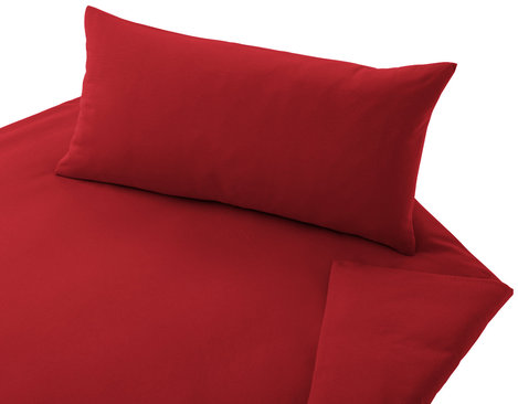 Cotonea Jersey Bettwäsche Garnitur aus Bio-Baumwolle in Rot