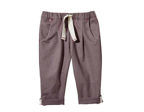 Twill-Hose für Kinder mit Gummizug aus Bio Baumwolle in Khaki