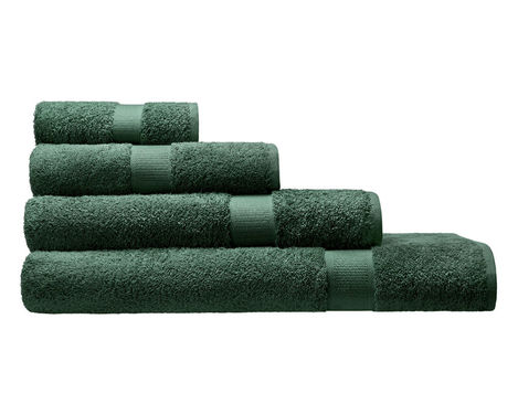 Frottier Handtuch-Set aus Bio-Baumwolle von Cotonea in Smaragd Grün