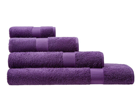 Frottier Handtuch-Set aus Bio-Baumwolle von Cotonea in Violett